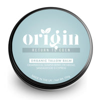 Origin - Organic Beef Tallow Skin Care. Whipped cream balm for adults and baby. Barrier skin food for dry skin eczema rosacea menopausal. (Cedarwood, Juniper, Fir needle, Sandalwood)