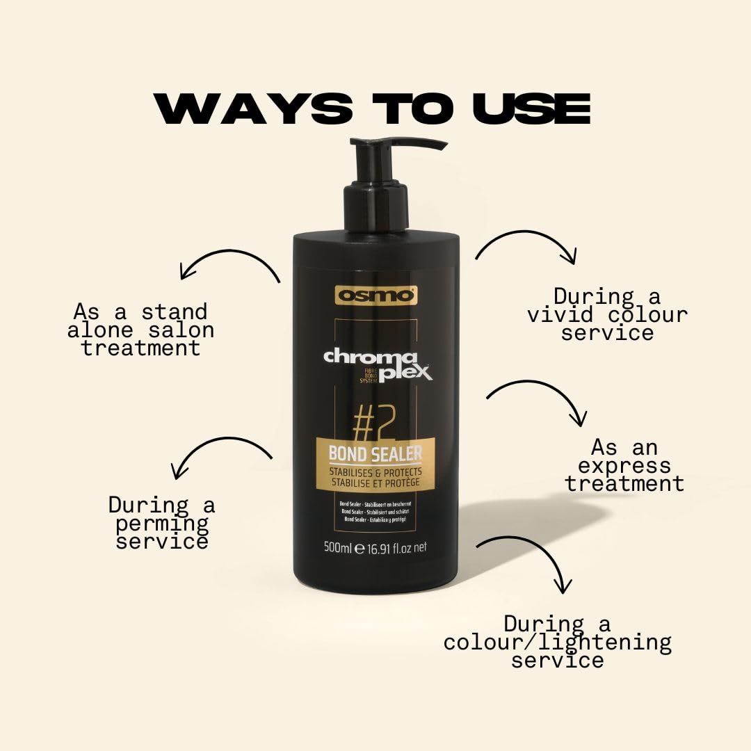 Osmo OSMO CHROMAPLEX™ Bond Sealer #2 | Hair Bond Repair Treatment for Bleached, Coloured & Chemically Treated Hair – Strengthens, Smooths & Protects |500ml