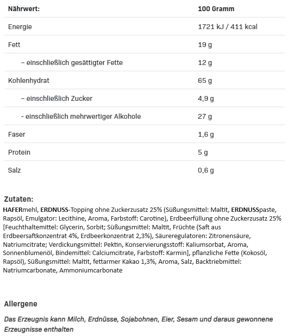 ALLNUTRITION Allnutrition Fitking Delicious Cookie Peanut Butter Strawberry Jelly 128G