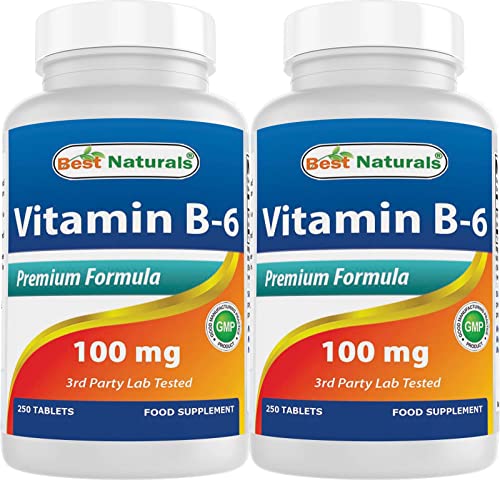 Vitamin B-6 100 mg 250 Tablets by Best Naturals (250 Count (Pack of 2))