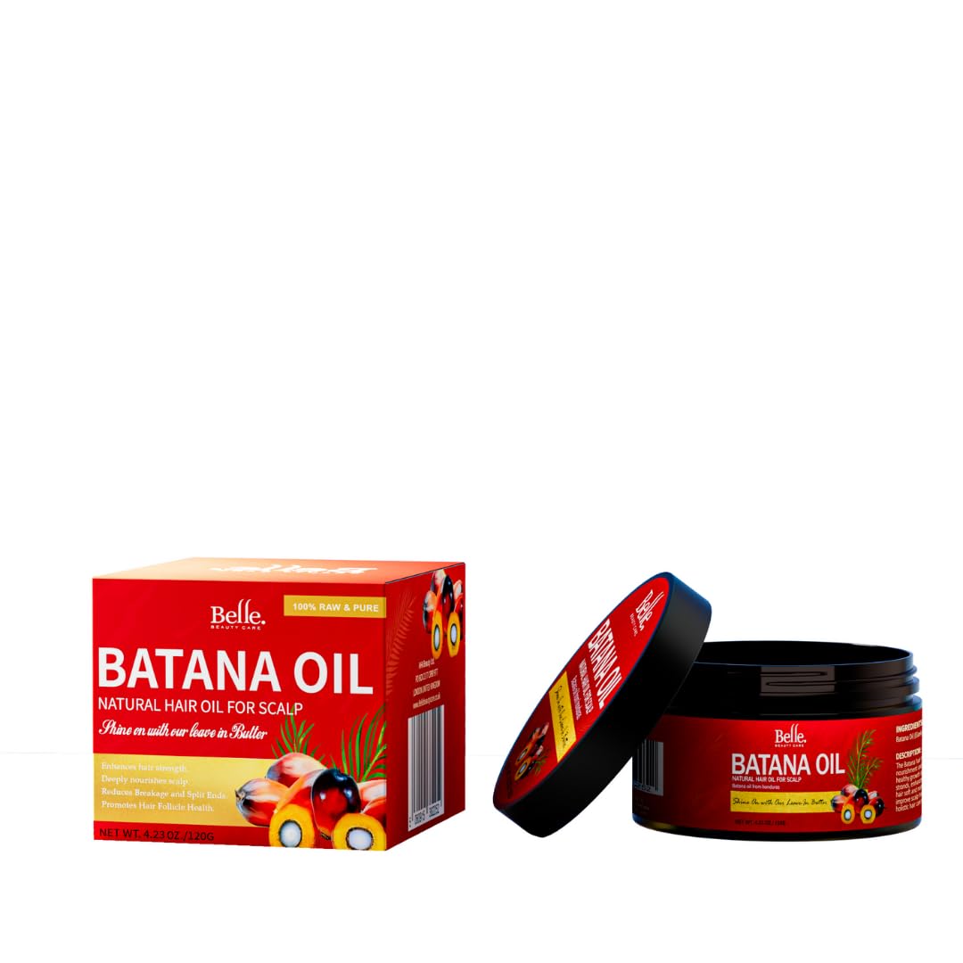 BELLE BEAUTY CARE Batana Oil Butter For Hair Oil for Scalp, 100% Raw & Pure, Natural from Honduras 4.23oz, 120g, By Belle Beauty Care