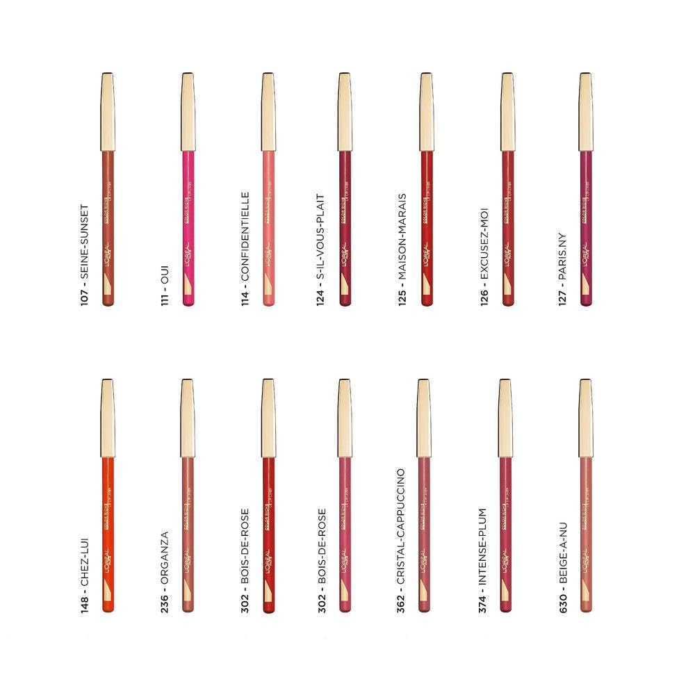 L'Oreal Paris Lip Liner Couture Lip Pencil 302 Rosewood (Packing May Vary).