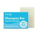 Friendly Soap - Peppermint & Eucalyptus Shampoo Bar (95g), Nourishing, Natural Healthy Shine, Moisturising, Plant-Based, Cruelty-Free, Made By Hand, No SLS or Parabens, Sustainable, Vegan