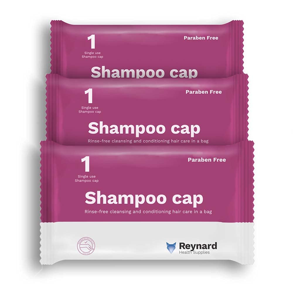 Reynard Health Supplies Shampoo Cap - Rinse Free Conditioning Shampoo in a Disposable Cap