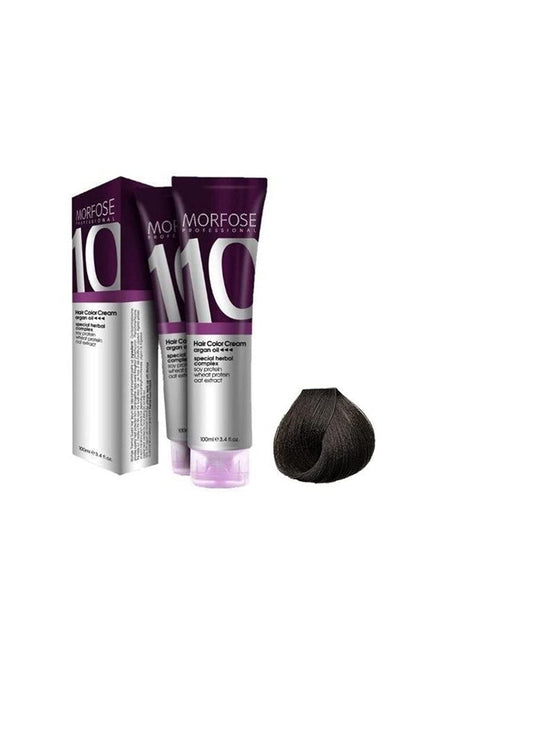 Morfose 10 Professional Hair Colour Cream 100 ml, No. 4 Brown