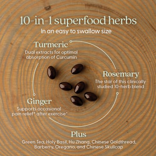 New Chapter Zyflamend™ Mini Softgels, Multi-Herbal Pain Reliever+ Joint Supplement, 10-in-1 Superfood Blend with Ginger & Turmeric for Healthy Inflammation Response, Mini Soft Gels, 180 Count