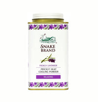 SNAKE BRAND Prickly Heat Cooling Powder Relaxing Lavender 140g (Pack of 1)