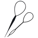 sularpek Sularpek Tail Hair Tool, 2 pcs Durable Hair Looping Tool, Tail French Braid Loop Tool, Fashion Hair Braiding Tool for Making Women and Girls Hair Style (Black)