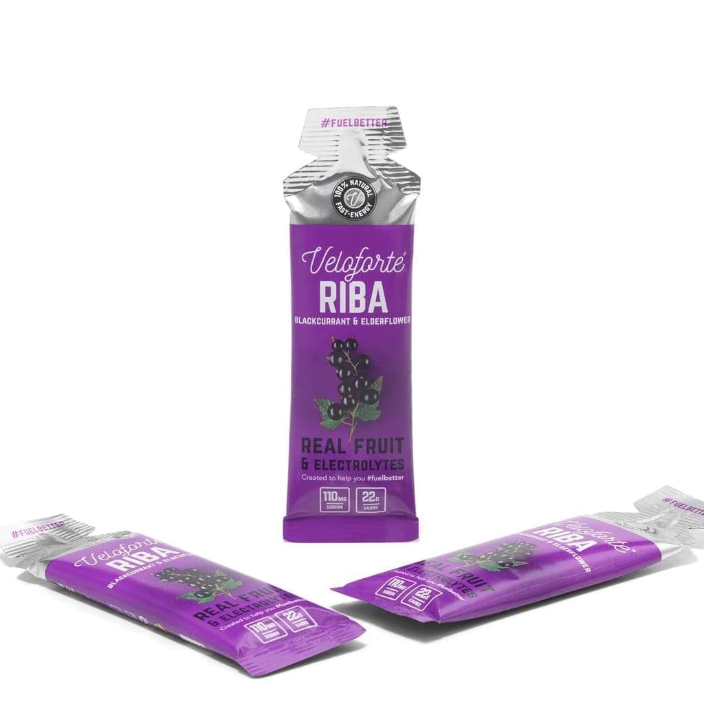 Veloforte Riba Energy Gel, Fast Releasing Energy, 100% Natural & Delicious Energy Gels with 22g of Natural Energy Riba Flavour (Blackcurrant & Elderflower) (9)
