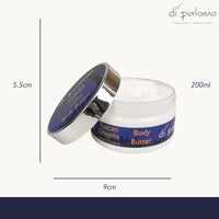Di Palomo Tuscan Dreams Body Butter 200ml. Body Moisturiser & Body Lotion. Shea Butter Body Butter with Skin Care. Body Butter for Women & Body Moisturiser for Women.