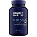 HIGHER NATURE Higher Nature Immune Plus - Vitamin C with Zinc & Black Elderberry - Immune Support Supplements - Vegetarian and Vegan Multivitamin - 180 Tablets