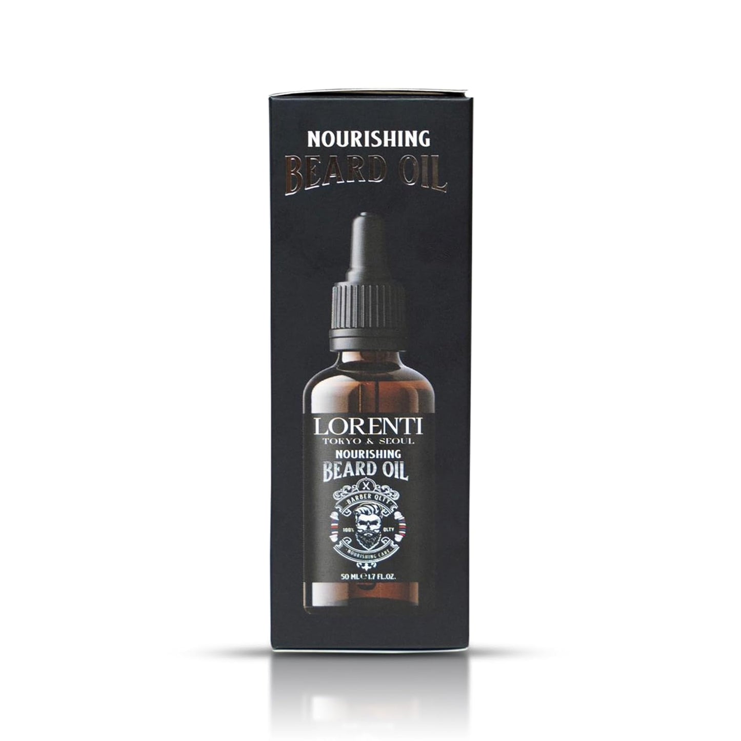 Lorenti Premium Beard Oil 100% Natural Beard Conditioner & Organic Moroccan Argan | Vitamin E Beard Oils Helps Volume, Moisturize & Nourish Beard Growth 1.69 Fl Oz (50ml)