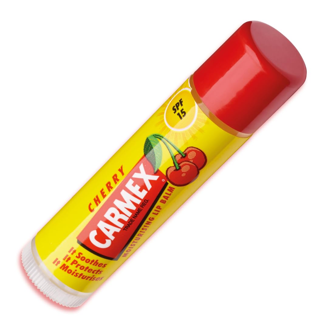 Carmex CARMEX Cherry Moisturising Lip Balm Click Stick for Soft, Protected Lips (4.25g – Pack of 1)