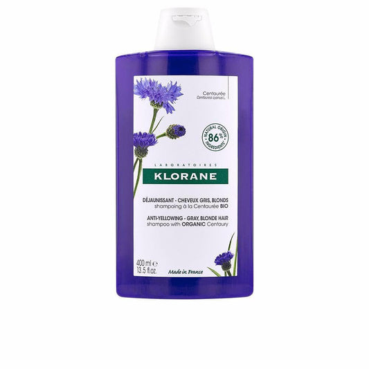Klorane - Anti-Yellowing Shampoo with Organic Centaury - Grey, Blond Hair, 1 x 400ml Bottle