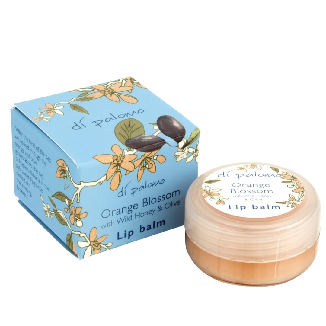Di Palomo Orange Blossom & Honey Lip Balm 10ml | Moisturising Lip Treatment with Tint | Vaseline Hydrating Lipbalm Care for Dry, Cracked Lips