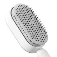Lam-lord Self Cleaning Hair Brush for Women, Detangling Hair Brush Soft Hairbrush Anti Static Air Cushion Massage Hair Comb for Women Long Short Wavy Straight Hair(White)