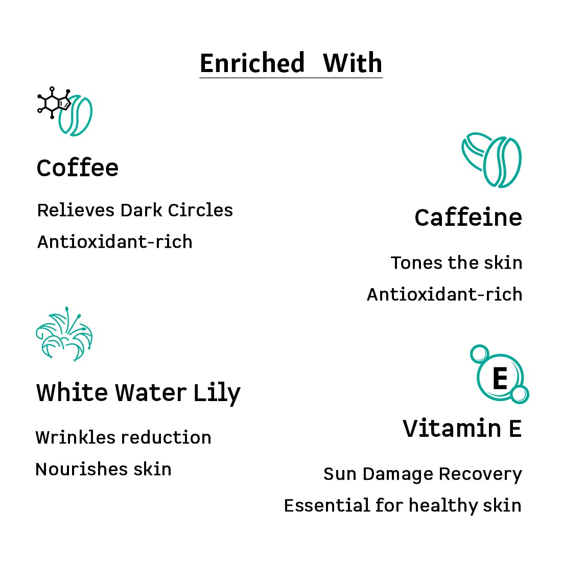 mCaffeine Eye Cream for Dark Circles & Puffy Eyes | WIth Coffee & Vitamin E for Under Eye Skin Treatment | Free Application Roller | For Men & Women - 30ml