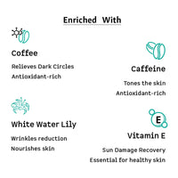 mCaffeine Eye Cream for Dark Circles & Puffy Eyes | WIth Coffee & Vitamin E for Under Eye Skin Treatment | Free Application Roller | For Men & Women - 30ml