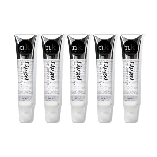 Nicka K NK lip gloss gel 15ml Vitamin E, Shiny, Nourishes, Lip gel (Clear, Pack Of 5)