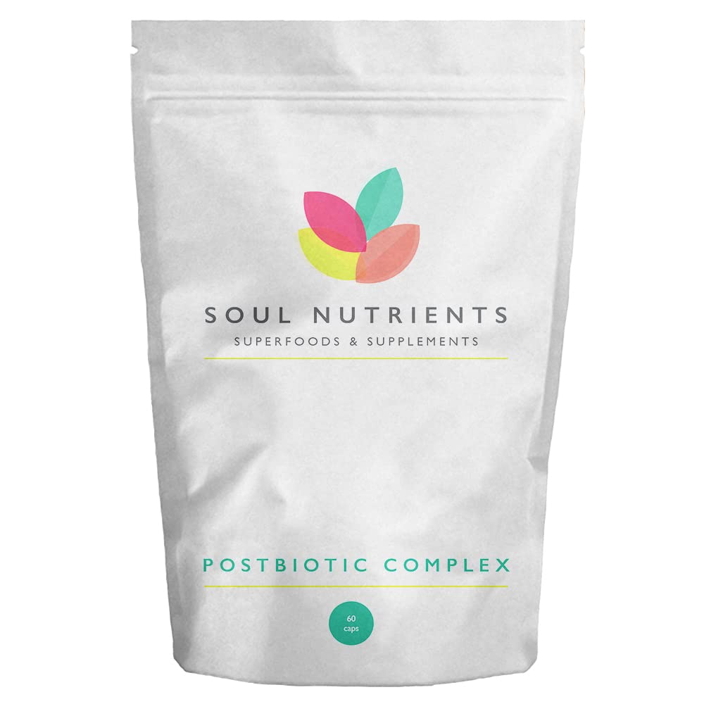 Postbiotic Complex- 60 Capsules- Advanced Postbiotic Complex- Tributyrin-Gut, Microbiome, Immune & Cognitive Support – UK Made –Natural Gut Health- Soul Nutrients- Vegan-