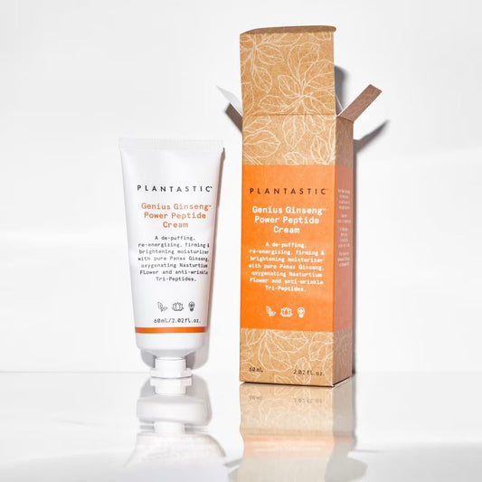 Generic Bēauty-Pie | Plantastic Genius Ginseng Power Peptide Cream - De-puffing, Firming & Brightening Moisturiser | With Pure Panax Ginseng, Oxygenating Nasturtium Flower & Anti-Wrinkle Tri-Peptides | 60mL