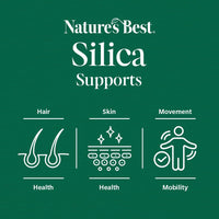 NATURE'S BEST Nature's Best Silica 200mg - High Strength Naturally Sourced Silica Supplement - UK Made - 90 Vegan Capsules (3 Months' Supply)
