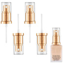 JiuRuLia 4 Packs Foundation Pump Replacement Gold Cosmetic Liquid Pump Plastic Air-less Makeup Pump for Estee Lauder Double Wear Foundation Bottles