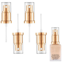 JiuRuLia 4 Packs Foundation Pump Replacement Gold Cosmetic Liquid Pump Plastic Air-less Makeup Pump for Estee Lauder Double Wear Foundation Bottles