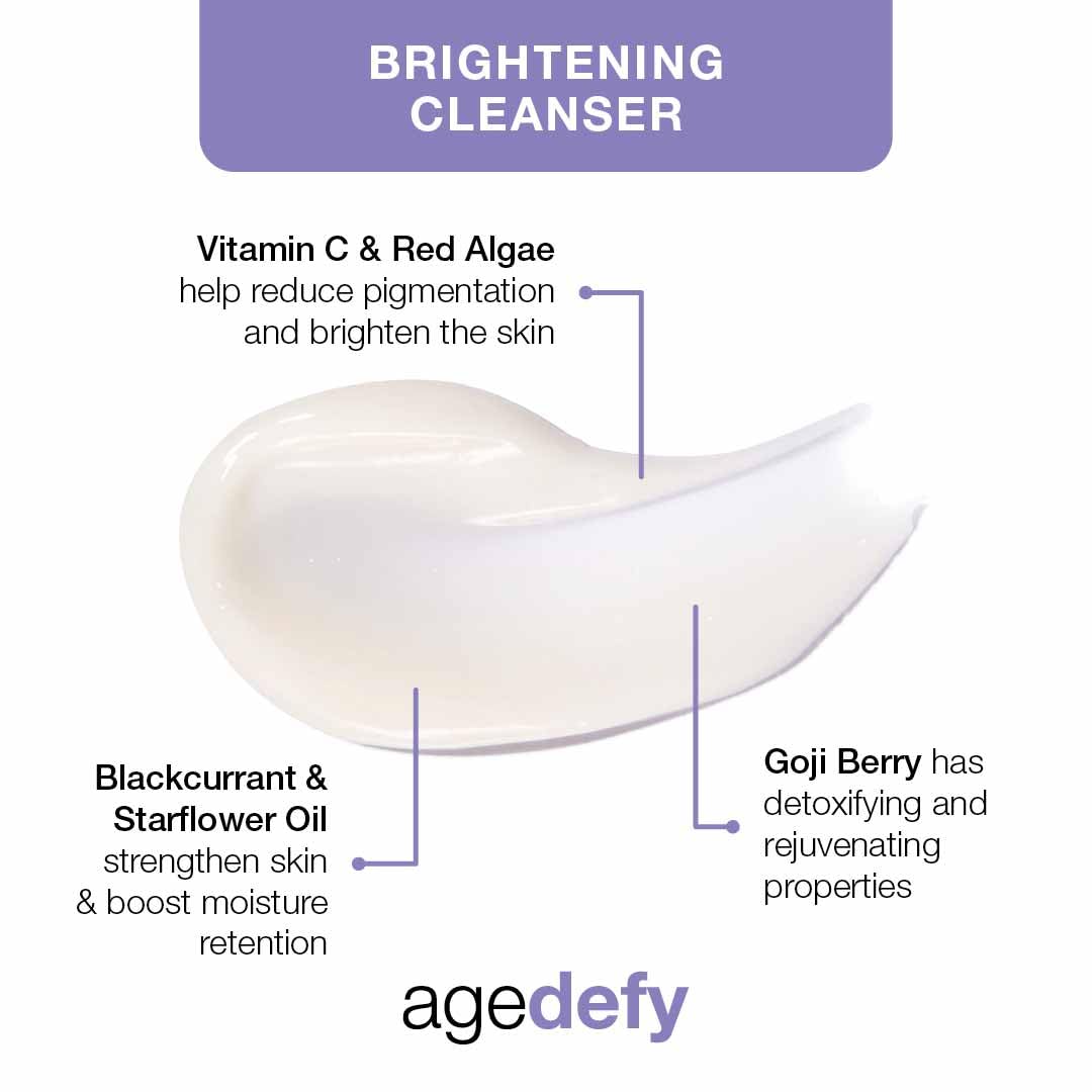 ARK Skincare Age Defy Brightening Cleanser, For Mature Skin, Hydrating Daily Cleanser with Vitamin C, Red Algae & Blackcurrant, 200ml