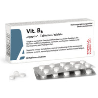 Vitamin B6 by AGEPHA Pharma | 20mg Pyridoxine Tablets | Vitamin B6 Deficiency Tablets for Diabetics and Pregnant | Specially Micronized for Easy Intake | 20 Tablets | Highest Grade EU Quality