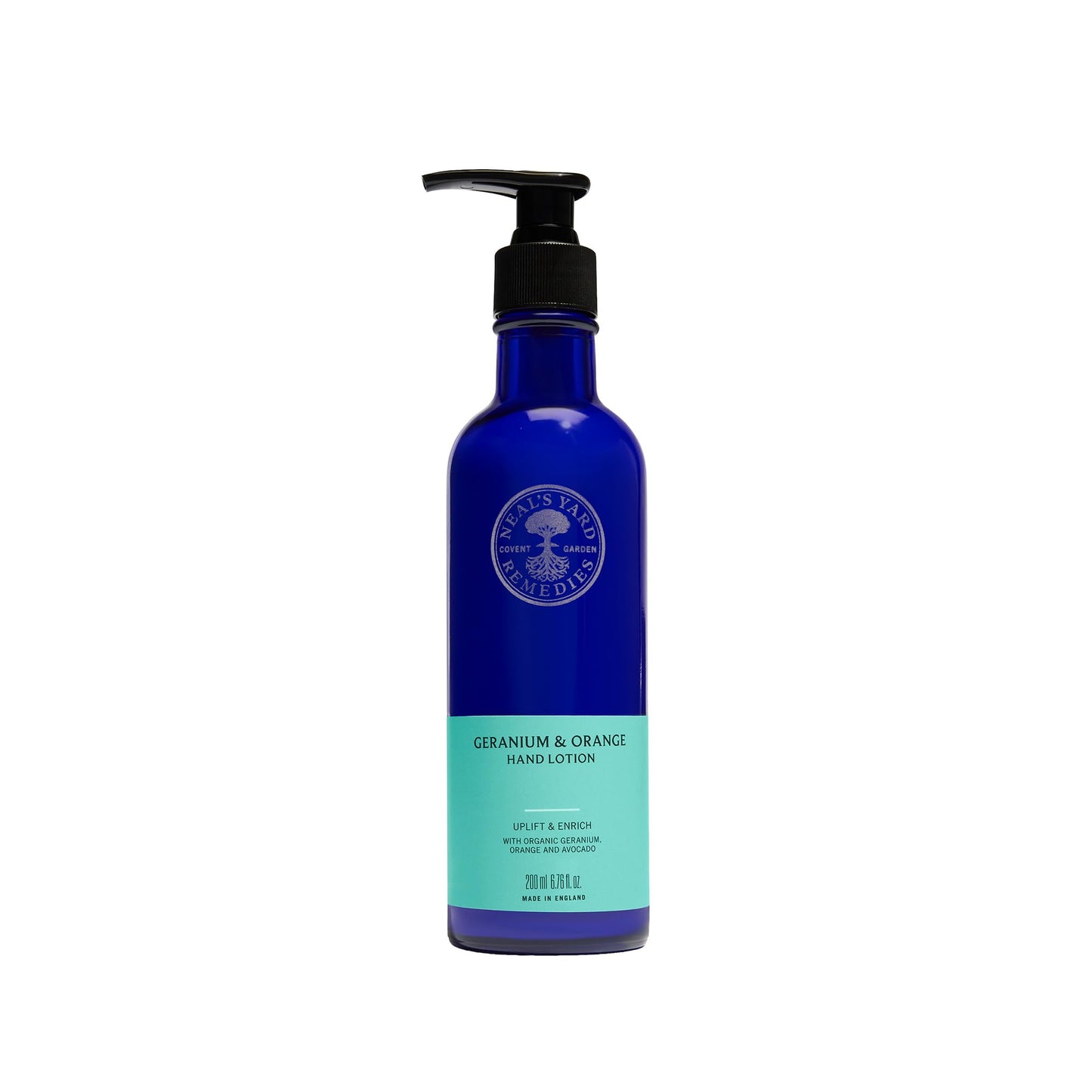 Neal's Yard Remedies Geranium & Orange Hand Lotion, Hand Cream with Geranium and Orange Essential Oils, Vegan & Cruelty-Free, 200ml