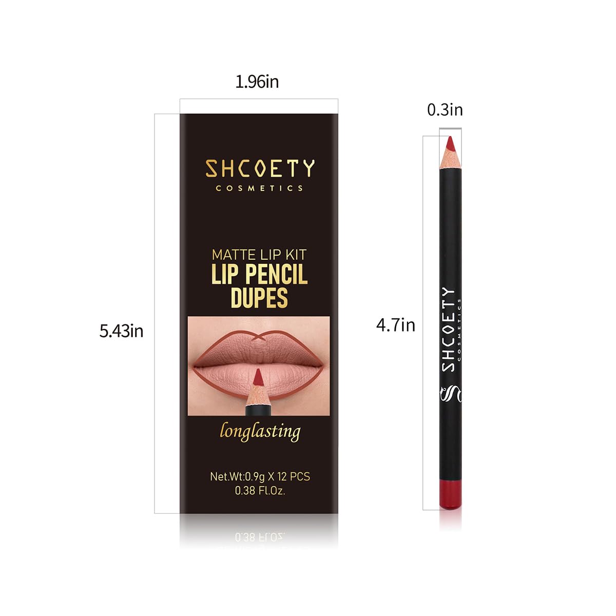 Baorder 12 Colors Matte Lip Liner Set,Premium Waterproof Smooth Lip Pencils,Long Lasting Nude Liner Lipstick for Defining & Filling Lips