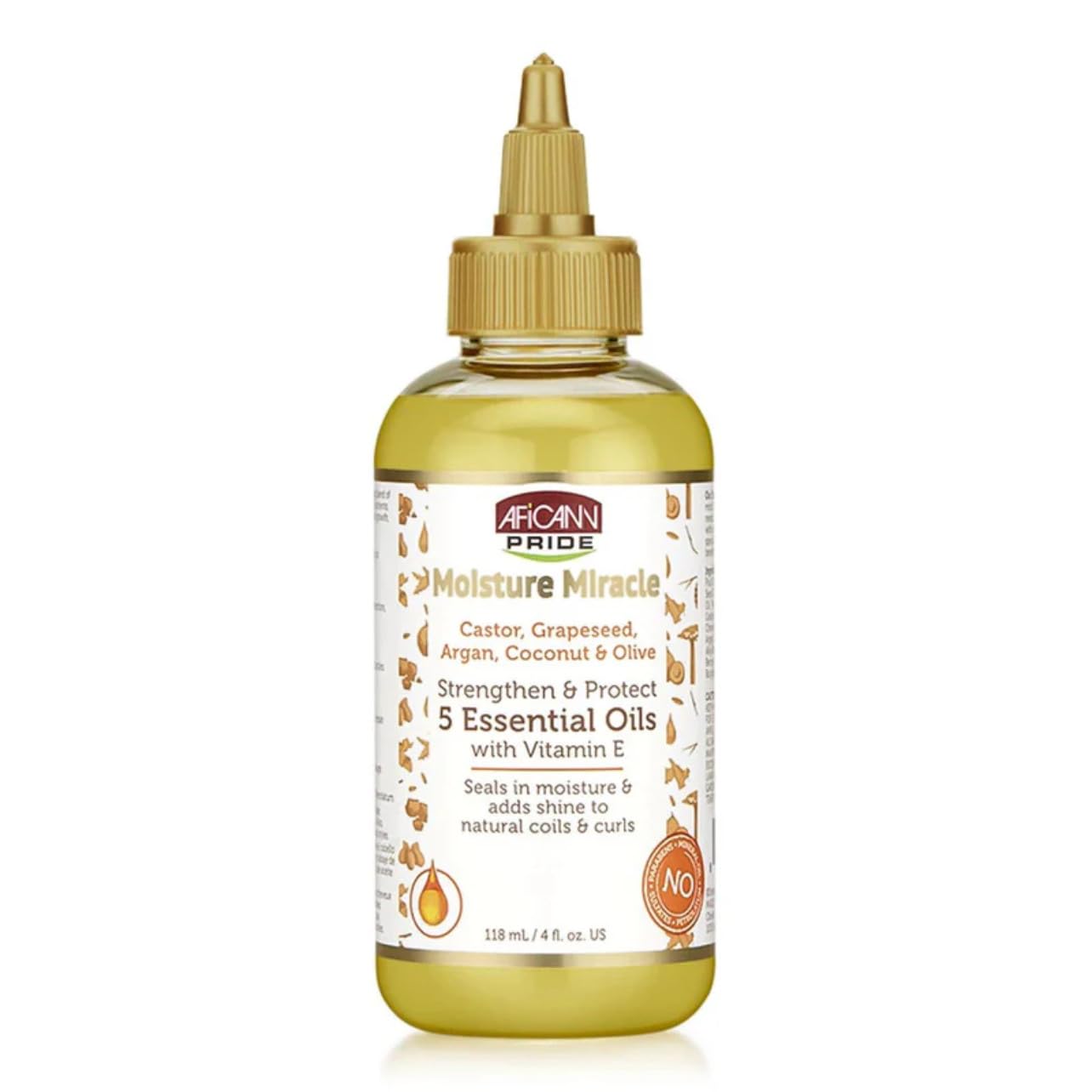 Generic Afican Pride Moisture Miracle 5 Essential Oils for Hair to Strengthen & Protect 118 ml