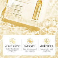 (6 Pack) 24K Gold, Hyaluronic Acid & Vitamin C Face Mask Set - Hydrating, Skin Brightening, Redness Relief, Anti-Aging Ampoule Serum Masks
