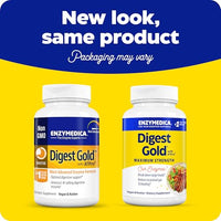 Enzymedica - Digest Gold with ATPro, Daily Digestive Support Supplement with Enzymes and ATP, 180 Capsules