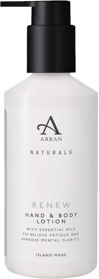 Arran Sense of Scotland Naturals Renew Ylang & Cedarwood Hand & Body Lotion (250ml) Fast Absorbing Non Greasy Vegan Cruelty Free