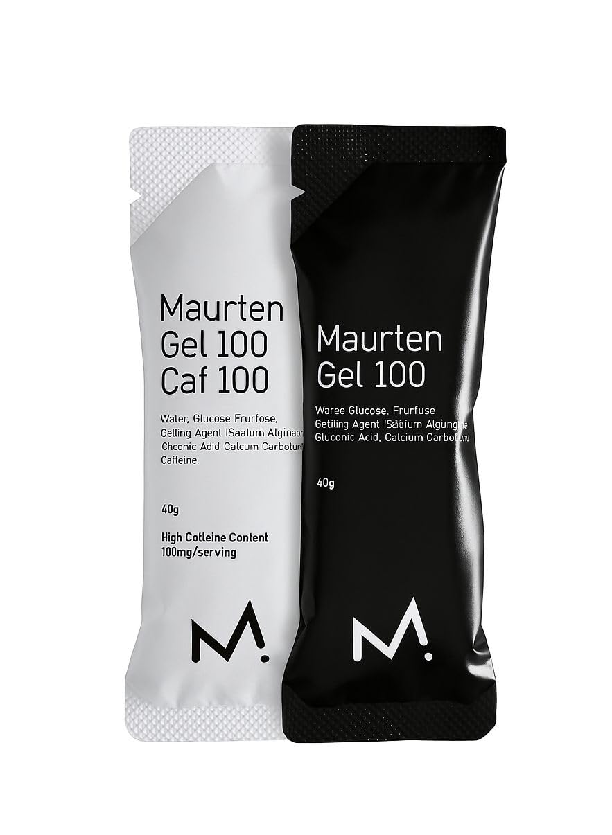 Maurten MAURTEN Gel 100 Mix Box - 6-Pack of 40g - 25g Carbohydrates per Serving - 4 x Gel100 and 2x Gel100 CAF100 (100mg caffein) - Stomach-Friendly Patented hydrogel Technology - Free of preservatives
