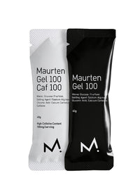 Maurten MAURTEN Gel 100 Mix Box - 6-Pack of 40g - 25g Carbohydrates per Serving - 4 x Gel100 and 2x Gel100 CAF100 (100mg caffein) - Stomach-Friendly Patented hydrogel Technology - Free of preservatives