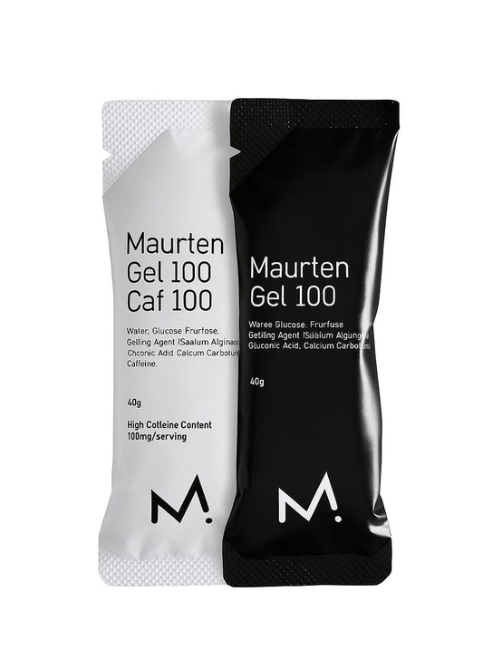 Maurten MAURTEN Gel 100 Mix Box - 6-Pack of 40g - 25g Carbohydrates per Serving - 4 x Gel100 and 2x Gel100 CAF100 (100mg caffein) - Stomach-Friendly Patented hydrogel Technology - Free of preservatives