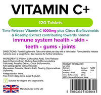 Lindens Vitamin C 1000mg 3-Pack 360 Tablets w/Rosehip Bioflavonoids Supplement