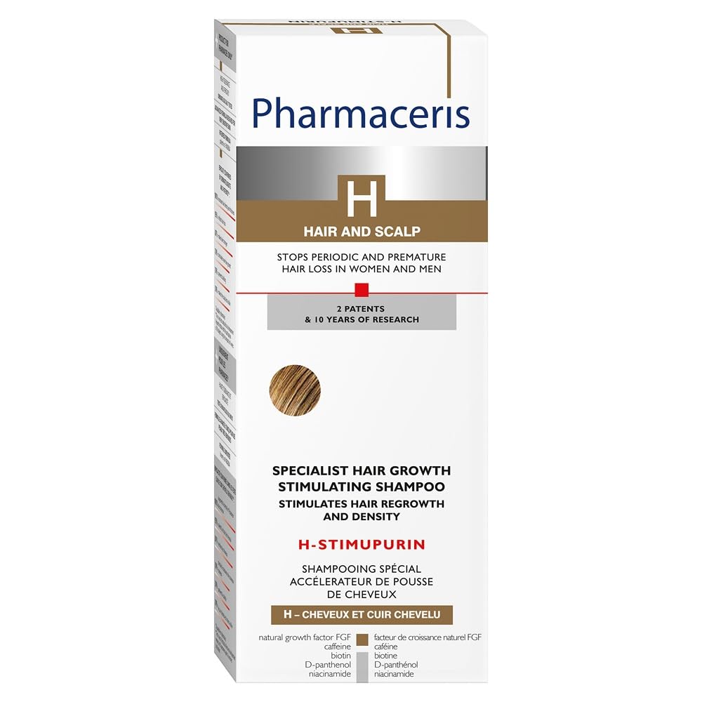 Pharmaceris H Stimupurin, Specalist Hair Growth Stimulating Shampoo, Caffeine, Hair Loss Treatment Women and Men, Hair Strengthening - 250 ml