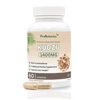 ProBotanics Kudzu Capsules 1400mg (Pueraria Lobata Root) | 40% Isoflavones Content for Enhanced Anti-Inflammatory, Cognitive & Cardiovascular Support | Organic Natural Health Booster | Alcohol Craving Support