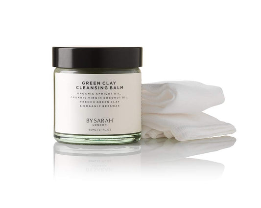 BY SARAH LONDON Green Clay Cleansing Balm - 84% Organic, 100% Natural, certified cruelty-free, Made in the UK