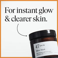 47 Skin Anti-blemish & scar repair Silver Mask enriched with Silver Chitoderm for All Skin Types, Clear Skin Mask, 60ml