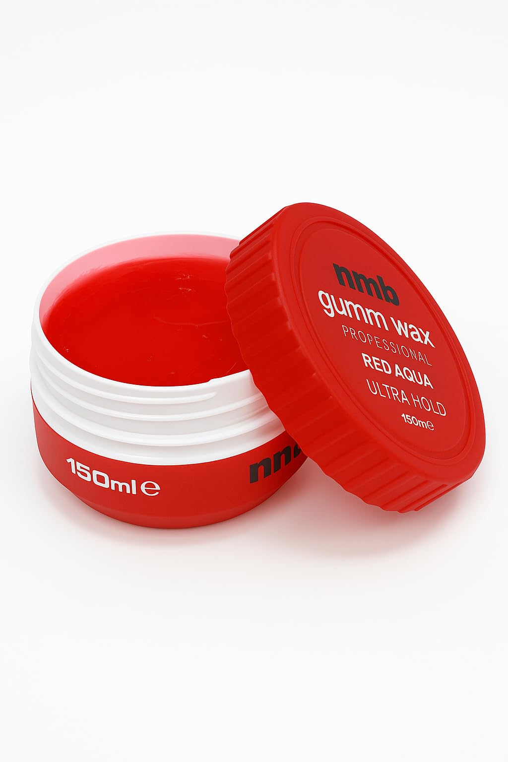 NM BEAUTY NMB Gumm-wax Professional Hair Styling Wax | Edge Control | Hair Gel Wax | Ultra Hold | Men & Women Hair Wax (Blue, Black & Red Aqua, Green Matte) 150ml (150ml, Red Aqua)