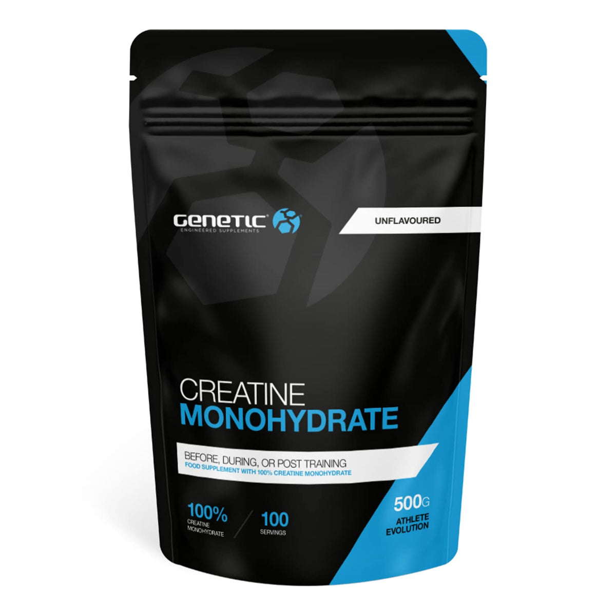 Genetic Engineered Supplements Creatine Monohydrate Powder - Creatine Powder - Pure Creatine - Genetic Supplements - Creatine Nutritional Supplements - Muscle Builder - Muscle Repair - Unflavoured - 500g - 100 Servings