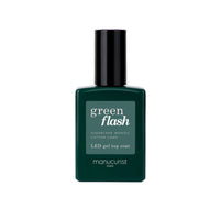 Manucurist Green Flash Top Coat - Vegan Gel Nail Polish Top Coat - 12-Free - Up to 84% Bio-Sourced Ingredients - Made in France - 0.5 fl oz Bottle