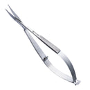 BORO Trade Cuticle Scissors Extra Fine Curved Grooming Shears Professional Precise Pointed Tip for Eyebrow Eyelash Trim Nail and Dry Skin Grooming Scissor Beauty Scissors for Manicure Pedicure Women Men(Silver)