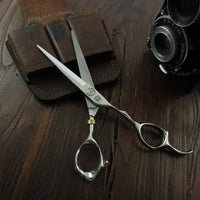 Titan Scissors Titan T3D60 Professional Barber Scissors 6” 440C Japanese Steel Hair Cutting Scissors with Stabilizer, Precision Straight Hairdressing Scissors for Men & Women