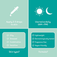 Q+A Niacinamide Serum, a signature blend of Pineapple, Passionfruit, Peach, Goji Berry, and Cantaloupe Melon, rich in antioxidants, protects the skin whilst hydrating and balancing, 30ml